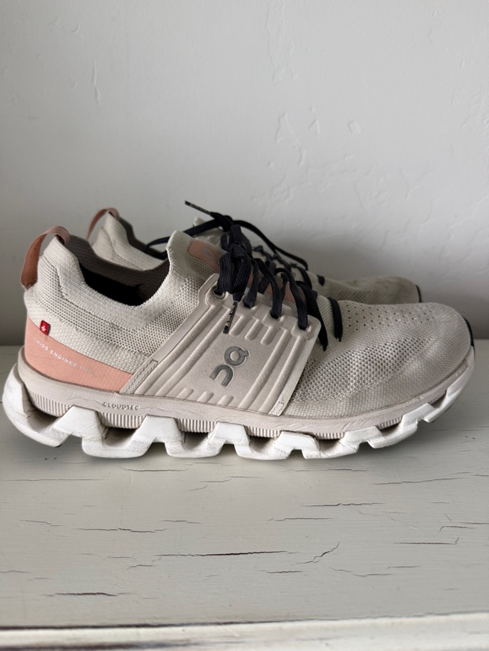 On Running Cloudswift 3 Running Shoes Mesh Cushion Ivory Rose 11